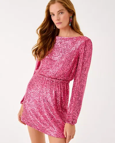 Lilly Pulitzer Jan Sequin Skirted Romper In Neutral