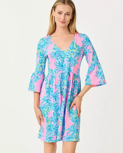 Lilly Pulitzer Jannie V-neck Dress In Blue