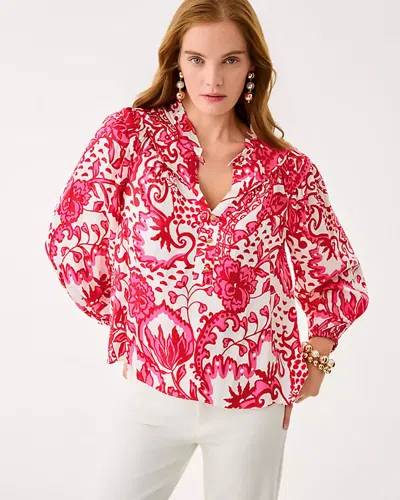Lilly Pulitzer Japhia Long Sleeve Top In Multi
