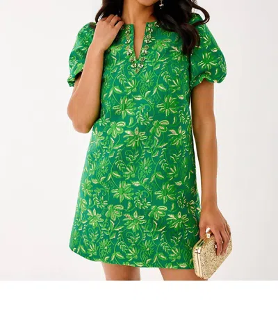 Lilly Pulitzer Jarren Mini Dress In Bamboo Green Sunseeker Jacquard