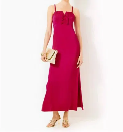 Lilly Pulitzer Jean Maxi Dress In Raspberry Rouge