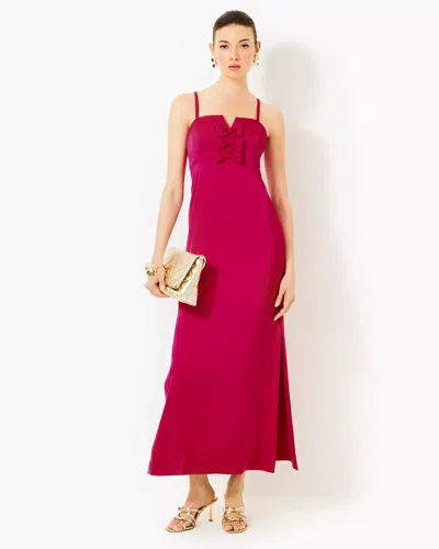 Lilly Pulitzer Jean Maxi Dress In Raspberry Rouge