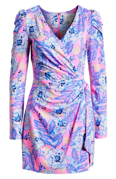 LILLY PULITZER LILLY PULITZER® JEMMA FLORAL LONG SLEEVE WRAP ROMPER