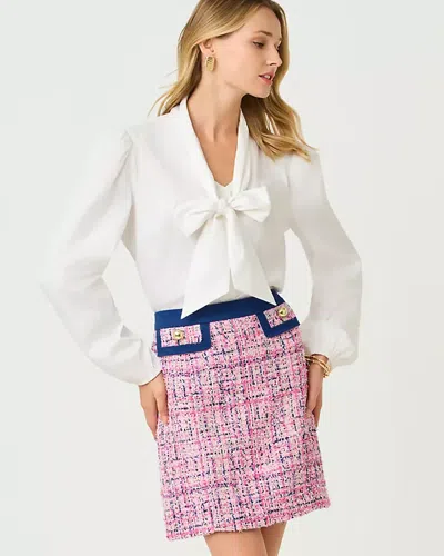 Lilly Pulitzer Jennifer Boucle Mini Skirt In White