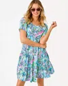 Lilly Pulitzer Jocelyn Short Sleeve Linen Dress In Blue