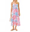 Lilly Pulitzer Jorgian Linen Midi Dress In Resort White Sun Sea Sand In Animal Print