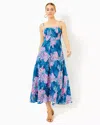 Lilly Pulitzer Jorgian Linen Midi Dress In Multi For The Fans