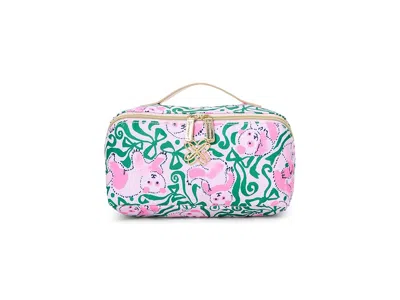 Lilly Pulitzer Josee Pouch Luggage Pink Quartz Panda N Bows: One Size In White