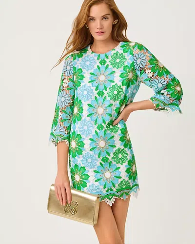 Lilly Pulitzer Jouri 3/4 Sleeve Lace Dress In Green
