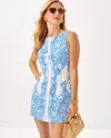 Lilly Pulitzer Jules Skirted Romper In Resort White Sunny Side Up Engineered Romper