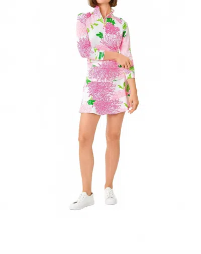 Lilly Pulitzer Justine Half Zip Sweatshirt In Resort White Lil Go With The Flow In Multi
