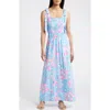 Lilly Pulitzer ® Kailua Floral Smocked Tie Shoulder Maxi Sundress In Multi Bahamian Rhapsody