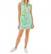 Lilly Pulitzer Kathy Bow Dress In Fresh Water Blue Sunbathers Bliss Golf In Multi