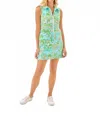 Lilly Pulitzer Kathy Bow Dress Sunbathers Bliss In Fresh Water Blue In Green