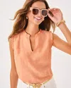 Lilly Pulitzer Kavalla Sleeveless Ruffle Top