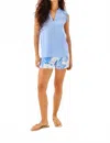 Lilly Pulitzer Kavalla Sleeveless Ruffle Top In Jacaranda Blue In Blue
