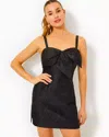 Lilly Pulitzer Kavia Skirted Romper In Noir Leaf An Impression Jacquard