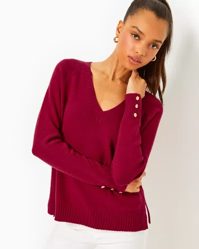 Lilly Pulitzer Kaycee Sweater In Malbec Red