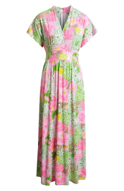 Lilly Pulitzer Mckennon Maxi Shirtdress In Pistachio Marcaron Alina In Multi
