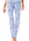 Lilly Pulitzer Kelly Skinny Ankle Pant In Coastal Blue Fancy Feet