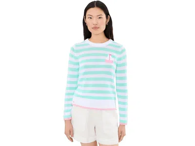 Lilly Pulitzer Kellyn Sweater Women's Sweater Mint Condition Nauti Stripe: Xxs In Blue