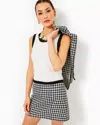 Lilly Pulitzer Kels Mini Skirt In Noir Houndstooth Sequin Boucle