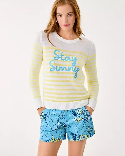 Lilly Pulitzer Kelsa Embroidered Sweater In White