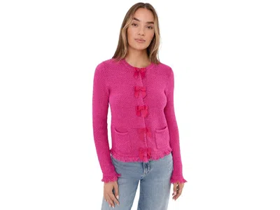 Lilly Pulitzer Kelso Cardigan Women's Sweater Pink Aster Marl: Xl, Cotton