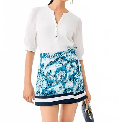 Lilly Pulitzer Kenlyn High Rise Mini Skort In Bellevue Blue Lilly Gulls In Multi