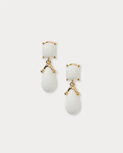 Lilly Pulitzer Kenneth Jay Lane Square Top Drop Post Earrings In Silver