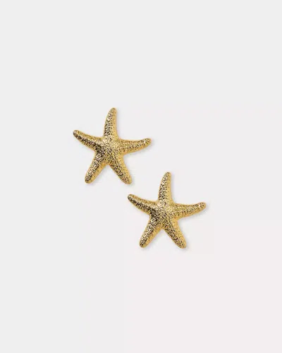 Lilly Pulitzer Kenneth Jay Lane Starfish Post Earrings In Gold