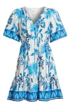 Lilly Pulitzer Kentlee Mini Dress In Coconut Swayin In The Breeze Engineered Woven Dr In Brown
