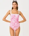 Lilly Pulitzer Keon One-piece Swimsuit In Cherry Blossom Pink Lil Fleur De Lilly In Pink