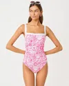 Lilly Pulitzer Keon One-piece Swimsuit In Cherry Blossom Pink Lil Fleur De Lilly In Multi