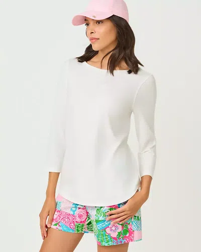 Lilly Pulitzer Key West 3/4 Sleeve Top In White
