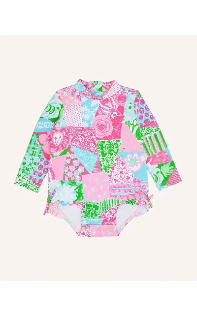Lilly Pulitzer Kids' Idella Swimsuit Up (infant) Girl's Swimsuits One Piece Crazy Quilt : 3-6 Months, Nylon/spandex In Multi