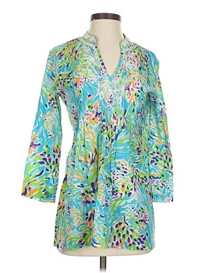 Pre-owned Lilly Pulitzer Kimono In Teal