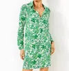 Lilly Pulitzer Kindra Mini Dress In Fiddle Leaf Green Lil Escape Plan In Multi