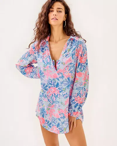 Lilly Pulitzer Kique Long Sleeve Cover-up In Multi