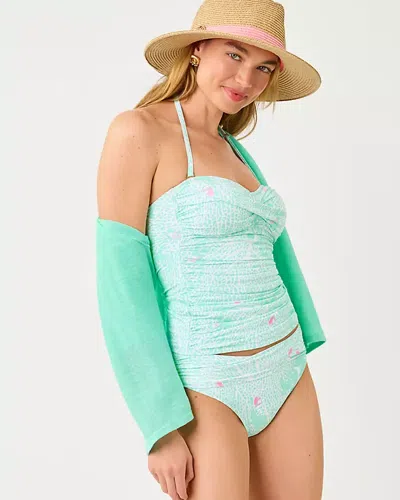 Lilly Pulitzer Lagoon Sarong Hipster Bikini Bottom In Blue