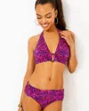 Lilly Pulitzer Lagoon Sarong Hipster Bikini Bottom In Passion Fruit Pink Star Searching