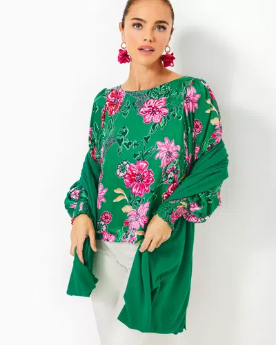 Lilly Pulitzer Lanelle Wrap In Fiddle Leaf Green