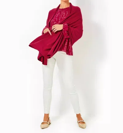 Lilly Pulitzer Lanelle Wrap In Malbec Red In Multi
