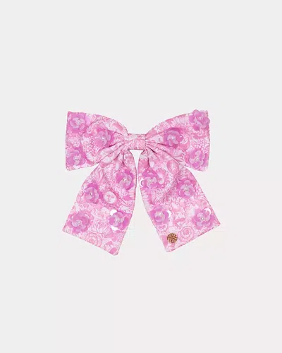 Lilly Pulitzer Large Embellished Bow Barrette In Pink