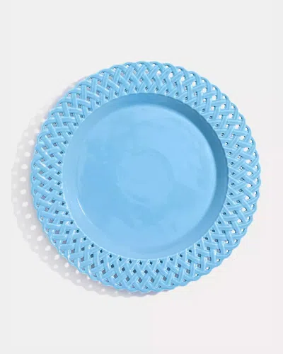 Lilly Pulitzer Lattice Ceramic Plate Set In Blue