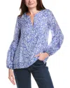 Lilly Pulitzer Laurelie Linen-blend Top In Blue