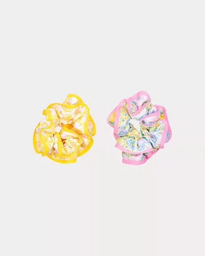 Lilly Pulitzer Layered Ruffle Scrunchie Set In Multi