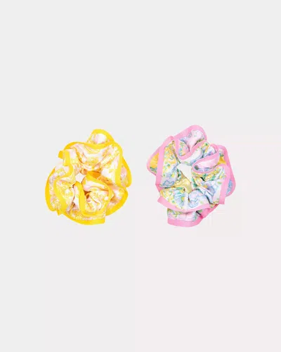 Lilly Pulitzer Layered Ruffle Scrunchie Set In Neutral