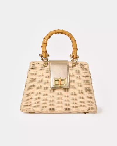 Lilly Pulitzer Leena Top Handle Bag In Natural