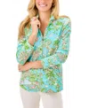 Lilly Pulitzer Upf 50+ Leona Zip-up Jacket In Blue